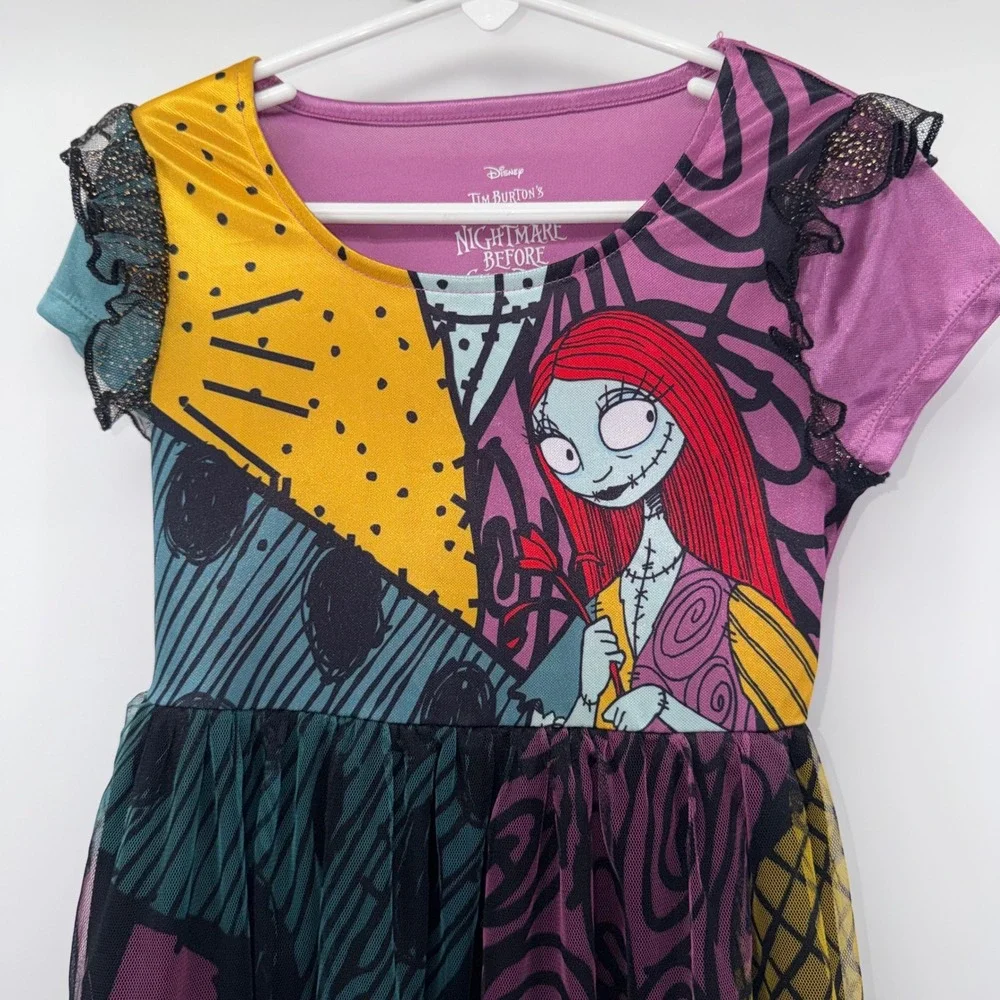 Disney Nightmare Before Christmas Sally Patchwork Tulle Dress PJ's Kids 6/6x